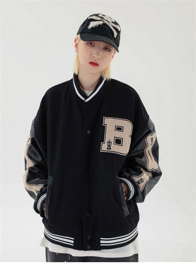 gifteabox - In the Retro, Y2K Teen Color Varsity Blouson Baseball Jacket -  Codibook.