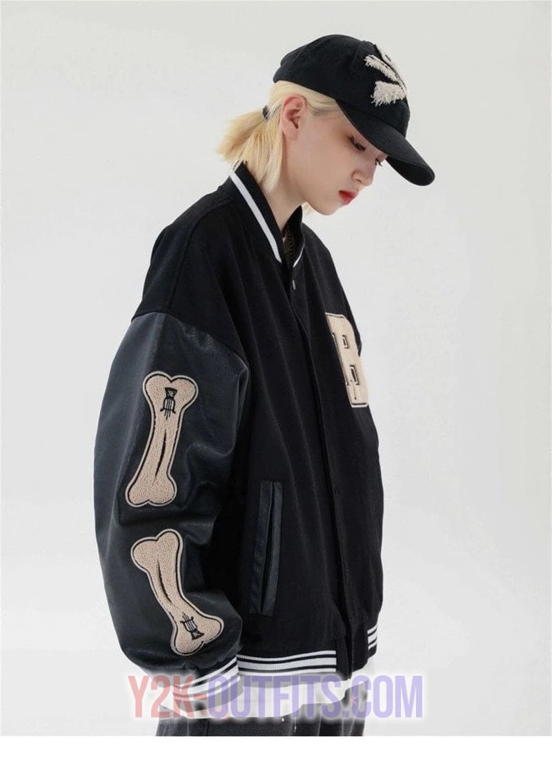 Parosen Women's Y2K Varsity Jacket