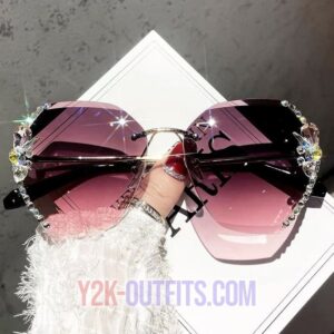 y2k rhinestone sunglasses