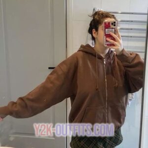 brown sweatshirt y2k