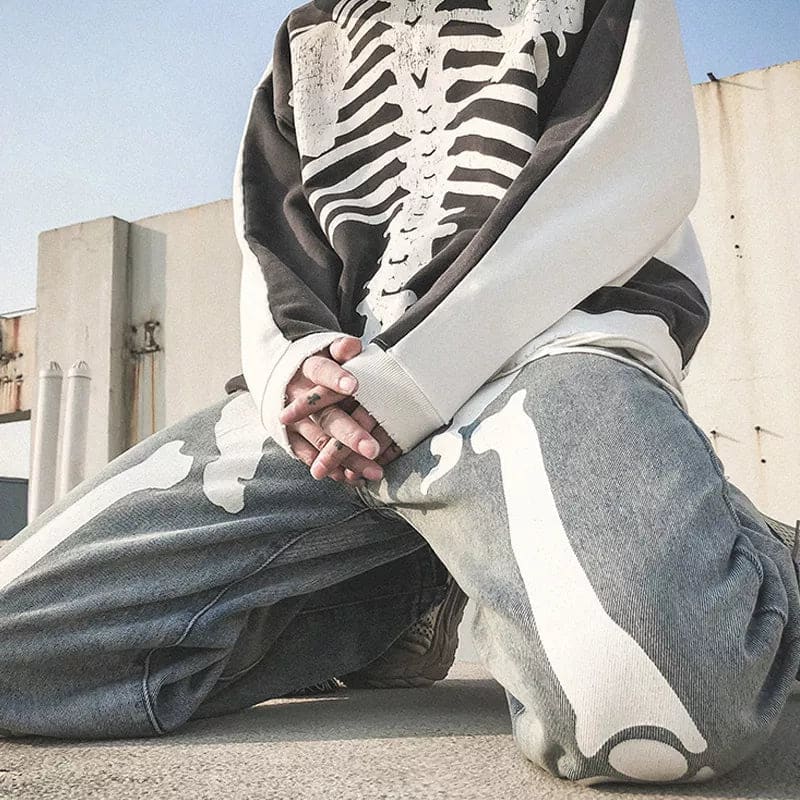 Y2K Skeleton Jeans