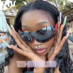 y2k shield sunglasses