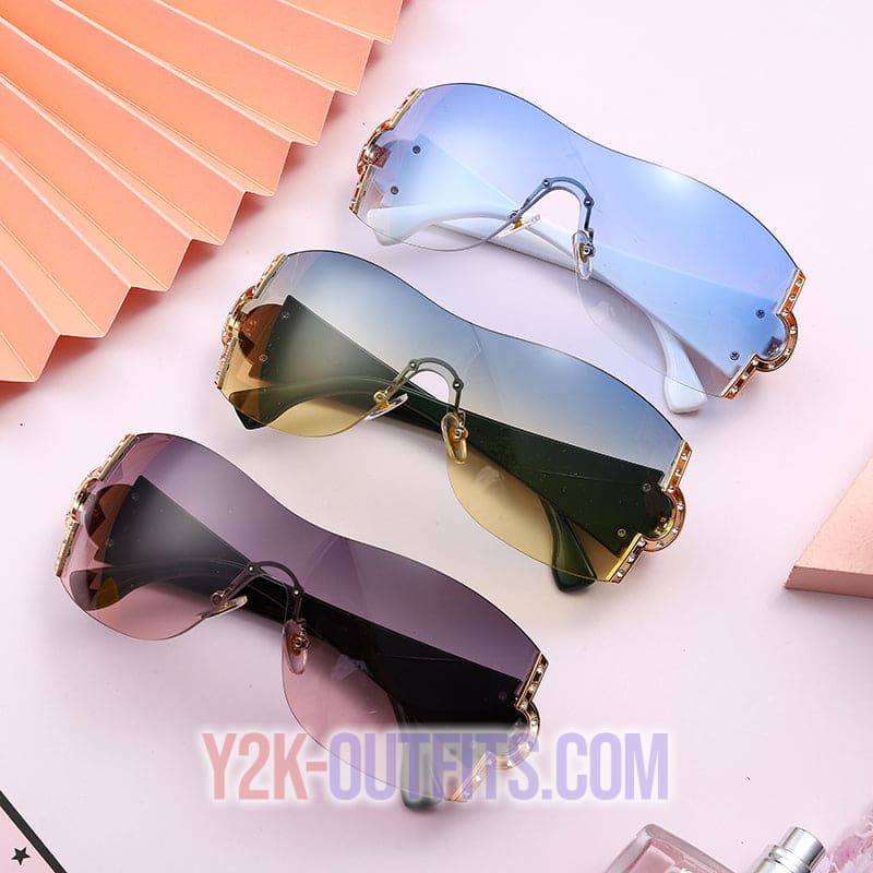 y2k shield sunglasses