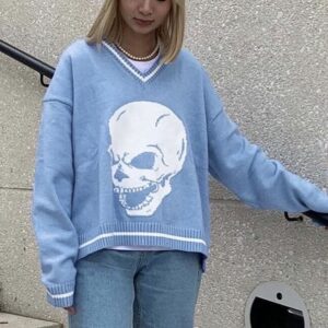 skeleton sweater y2k