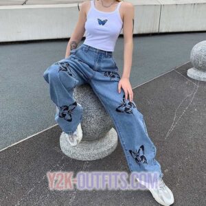 Y2K Butterfly Jeans