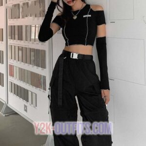 E-girl Black Crop Top