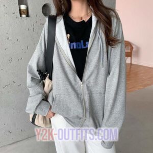 Grey Zip Up Hoodie