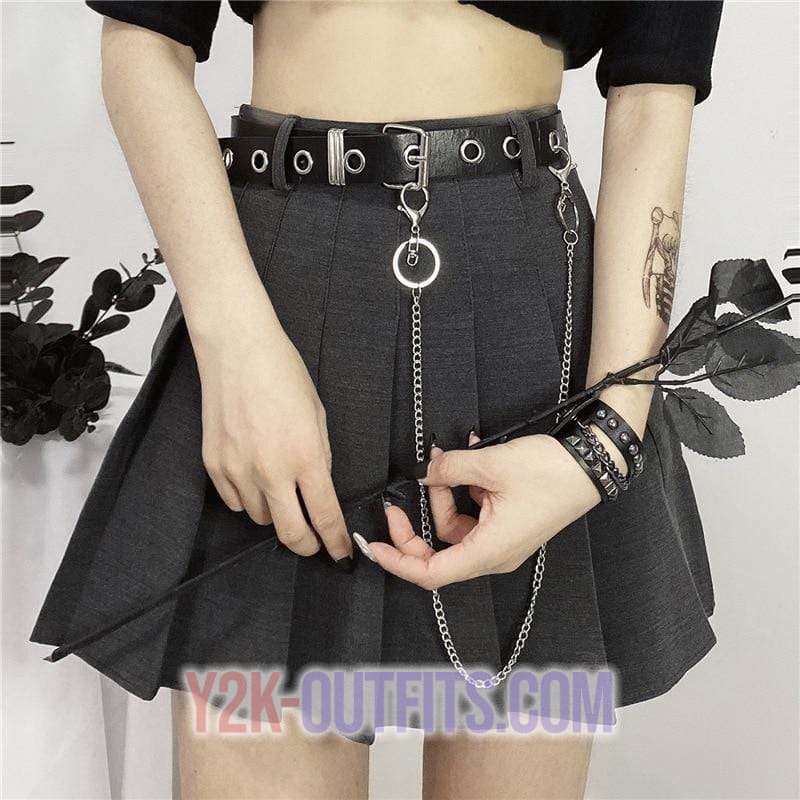 Y2K Black Skirt