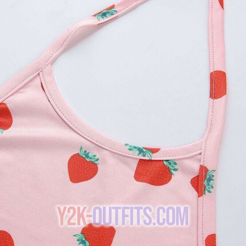 Pink Strawberry Tank Top