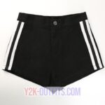 Double Stripped High Waisted Shorts