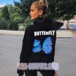 y2k butterfly zip up hoodie