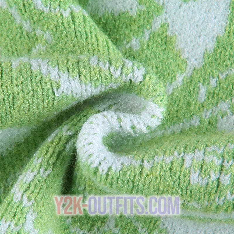 green y2k sweater