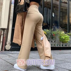 Nude Straight Leg Trousers