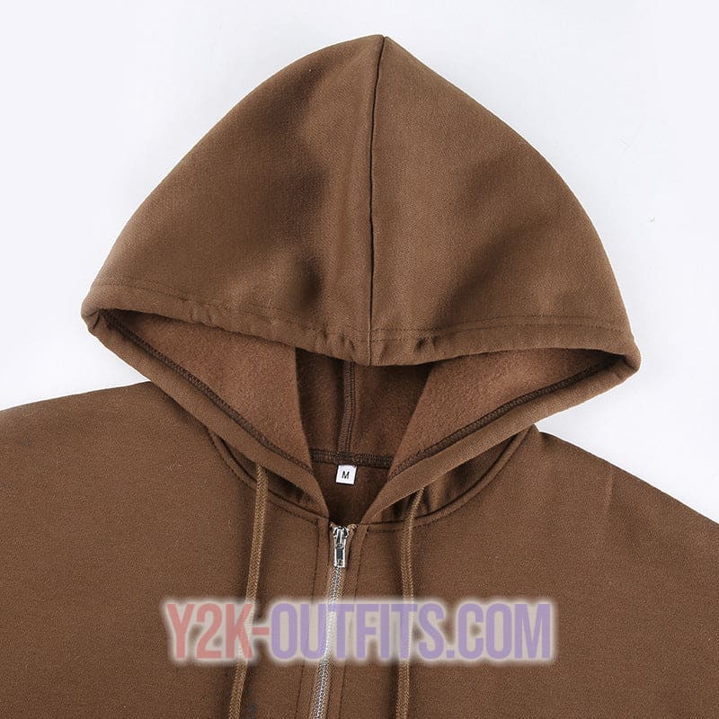 brown cyber y2k jacket