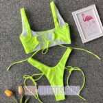 Y2K Neon Green High Cut Bikini