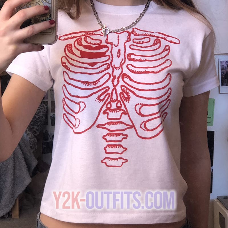 skeleton shirt y2k