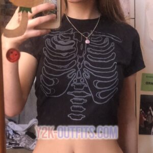 skeleton shirt y2k