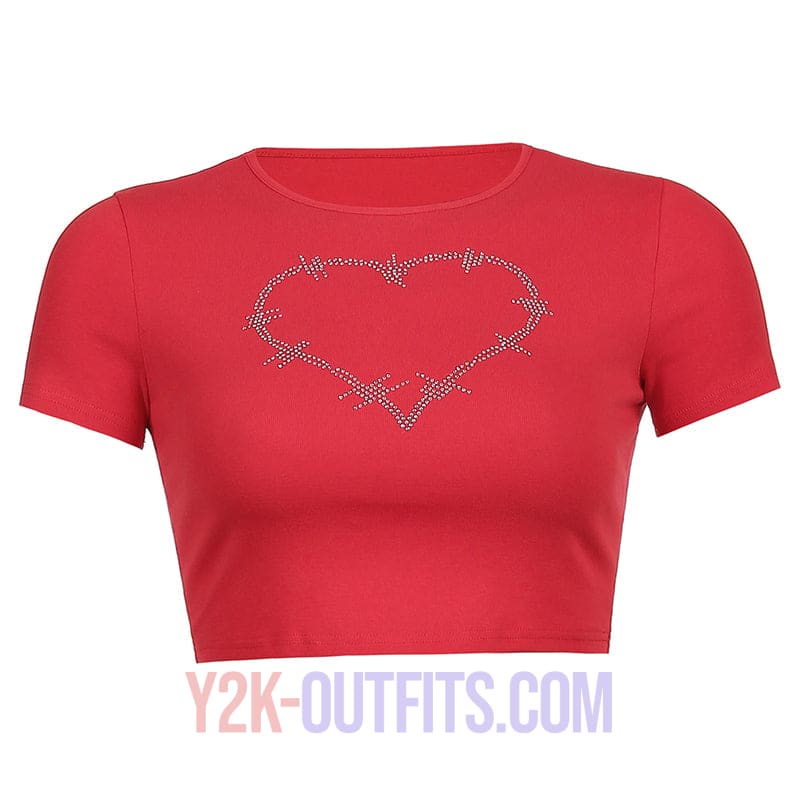 y2k heart shirt