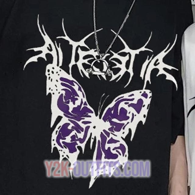 Y2K Butterfly Shirt
