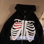 cyber y2k skeleton hoodie