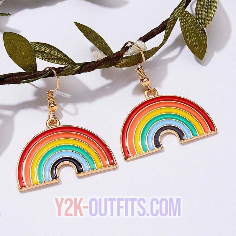 Rainbow Y2K Earrings