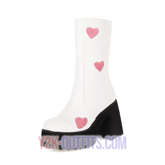 Love Heart Y2K Boots