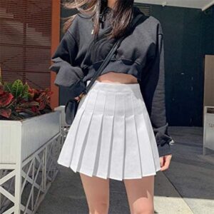 White Pleated Mini Skirt