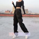 Black Cargo Pants Y2K