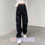 Black Cargo Pants Y2K