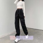 Black Cargo Pants Y2K