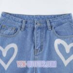 Y2K Heart Denim Jeans