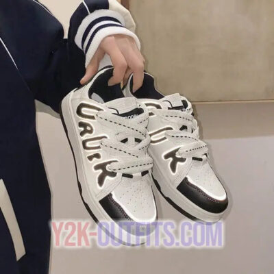 Y2K Cross Lace Shoes