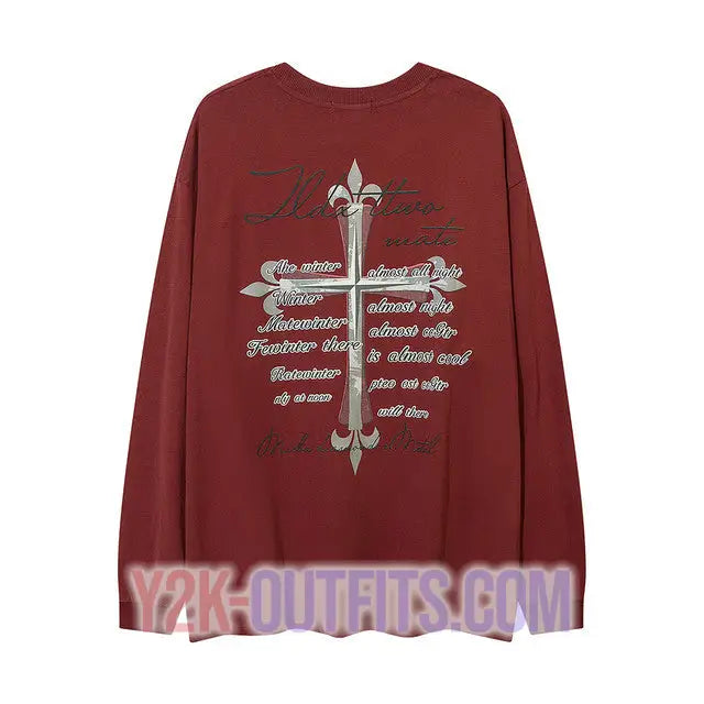 Y2K Crucifixion Sweater