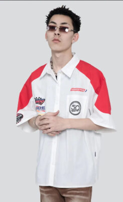 Y2K Men Button Up Shirt