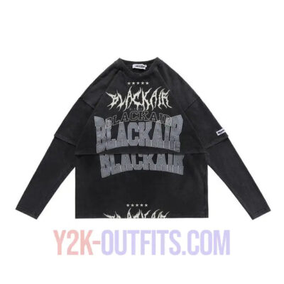 Y2K Men Long Sleeve Shirt