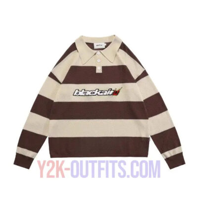 Y2K Mens Button Up Sweater