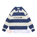 Y2K Mens Button Up Sweater