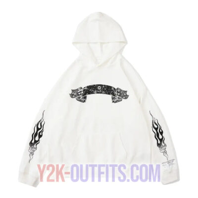 Y2K Mens Flame Hoodie