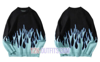 Y2K Men's Flame Sweater