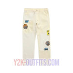 Y2K Mens Patchwork Jeans