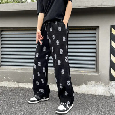 Y2K Mens Skull Pants
