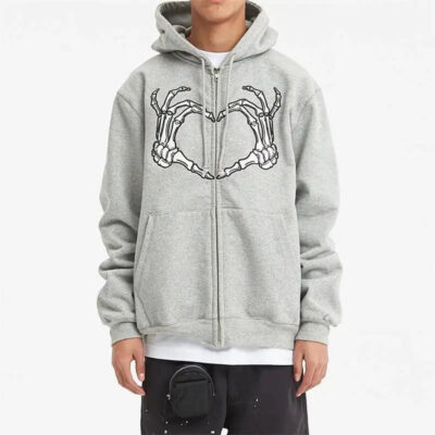 Y2K Mens Zip Up Hoodie