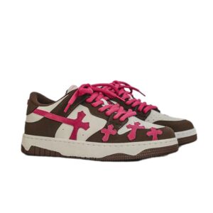 Y2K Pink Cross Shoes