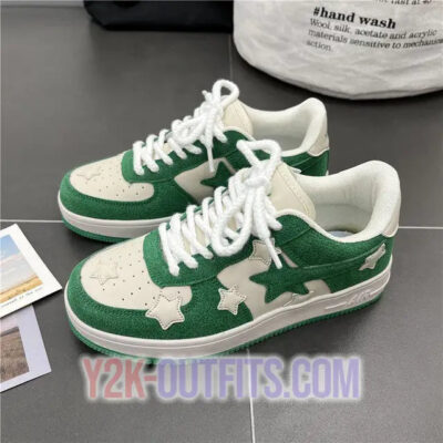 Y2K Star Patchwork Shoes