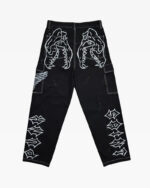 Black Y2K Print Jeans