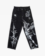 Black Y2K Print Jeans