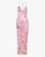 Pink Bodycon Maxi Dress