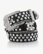 Rhinestone Skull Belt