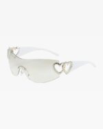 Rimless Y2K Heart Sunglasses