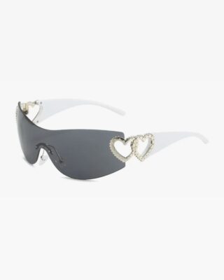 Rimless Y2K Heart Sunglasses